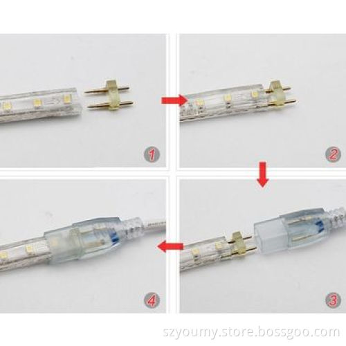 5050 SMD 220V white color waterproof flexible SMD LED strips
